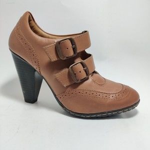 EuroSoft by Sofft Sadira Booties Boots Buckle Brown Leather Women's Size 9 M